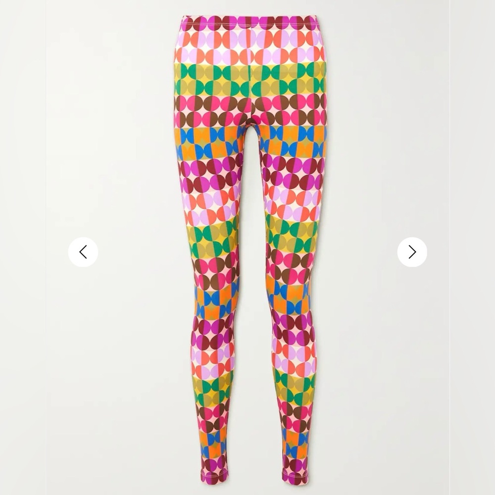 NWT La DoubleJ Printed Stretch-Jersey Leggings. Size M.